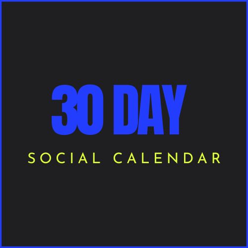 30 Day Social Media Calendar